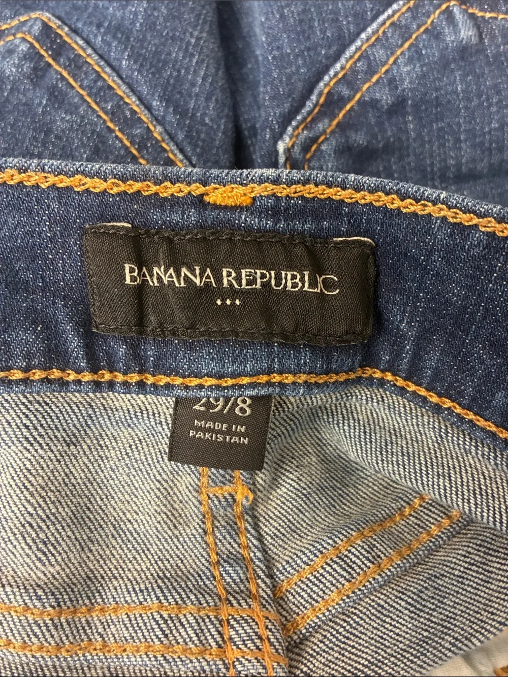 Banana Republic Dark Blue High-Rise Denim Shorts - Picture 2 of 2